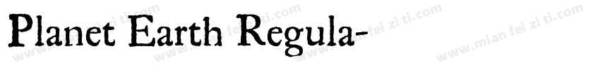 Planet Earth Regula字体转换